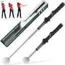 Retractable Golf Swing Training,Golf Training Aid,Golf Grip Trainer,Golf Accessories for Men,Right-Handed Strength & Tempo Training for Chipping Hitting Black 1Pack