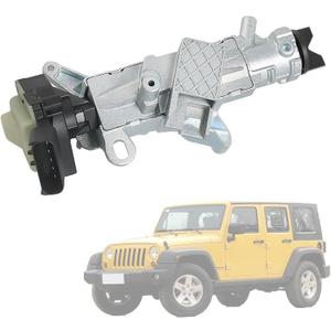 Ignition Lock Cylinder Housing Steering Column Switch Fit for Jeep Liberty Patriot Wrangler Compass, Dodge Caliber Nitro Avenger, Chrysler Pacifica PT Cruiser 200, Replace# 68054822AB 05057297AJ