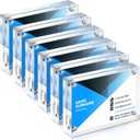 Xuhal Acrylic Business Card Frame 2.5 x 3.5 inch Clear Double Sided Magnetic Photo Block Frames, 20mm Thickness Frameless Wallet Size Picture Frames Stamp Display Stand for Home Office Decor(6 Pcs)