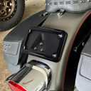 Curved Laydown License Plate Mount Frame Compatible with Harley 3 Hole Rear Fender Mount Replacement for 3148 (Black)