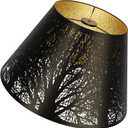 Vintage Black Lamp Shade, Metal Lamp Shade, Large Lamp Shade, Bell Lamp Shades, Decorative Lamp Shades, 7" top x 13" Bottom x 7.8" High - Fits Lampshades for Floor Lamps,Llampshades for Table Lamp