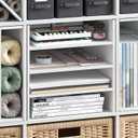 Furinno Cubicle 3-Shelf Cube Insert, Cube Organizer, Plain White