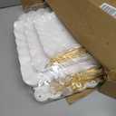 DIDROOM 10 Pack Dessert Table Display Set - 4 x Three-Tier Square Cupcake Stands and 6 x Serving Trays, Elegant Tableware for Cakes, Cupcakes, Pastries, and Snacks, Perfect for Parties (White)