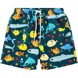 BOY'S SWIM SHORTS KIDS BOY SWIMSUIT-OCEAN FISH, 12Y