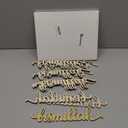 Seeloowy 12 Pcs Ramadan Mubarak Wood Cutout Sign Bismillah Plate Word Sign Rustic Kareem Eid table Wall Decorations for Islamic Muslim Home Tabletop Decor (Ramadan Mubarak)