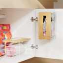 2 Pack Grocery Bag Holder for Plastic Bags - Wall Mount Kitchen Plastic Bag Holders for Grocery Bags - Bag Holder for Kitchen,Under Sink,Pantry and Garage,White