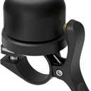 Bicycle Bell for Apple AirTag 120dB, AirTag Bike Mount GPS Tracker Waterproof Classic Brass Holder Hides Air Tag Under Bike Bell Anti-Theft (0.87"/22.2mm, Black)