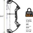 A208 Compound Bow and Arrow Set, 16-20 Lbs Draw Weight, Right Handed Bow for Youth Archery Beginner, Target Bow with Accessories for Teens Outdoor Sports Shooting Training