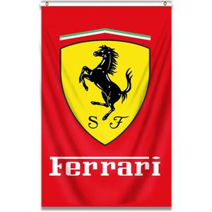 Kasflag Racing Flag Banner Vertical (3x5 Feet, Heavy Duty, Durable 150D Polyester) Brass Grommets Banner For Outdoor Room Man Cave/Garage