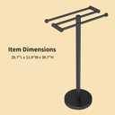 YUMORE Freestanding Towel Rack Floor Tall Bath Towel Holder, Big Modern Towel Drying Holder Stand, 
Product Dimensions	20.7"L x 11.8"W x 39.3"H