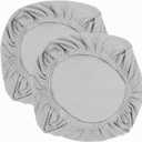 Yikko Soft Stretch Spandex Jacquard Slipcovers, Corn Grain Texture Chair Slipcovers fit for Office,Dining Room,Bar,Wedding Chair Seat Cushions, Washable Removable Home Decor (2, Silver)