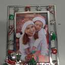 Handepo 4 Pack Christmas Picture Frame 4x6 Inch Metal Photo Frames with High Definition Glass Front Desktop Photo Picture Display for Gift Ideas Tabletop Home Winter Merry Christmas Decorations