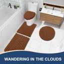Arotive Luxury Bathroom Rugs 47x24, Extra Soft Thick Absorbent Shaggy Chenille Bath Rugs, Non-Slip Machine Wash Dry, Bath Mats for Bathroom Floor, Tub and Shower, Home Decor Accessories, Ochre