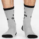 2 x Veachog Best Dad Grandpa Socks for Men, Funny Fathers Day Birthday Gifts for Grandpa Dad Daddy to be Gifts for Grandfather (Grandpa Isnt Sleeping Grey)
