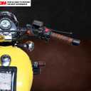 Vintage Motorcycle Handle Bar Leather Vintage Bike Grip Motorcycle Handle Wrap (Tobacco & Brown Black)