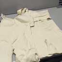 4 Pcs Women's Workout Sets Pilates Exercise Outfit Ribbed Scoop Neck Sports Bra Shorts Leggings Gym Clothes Set Large