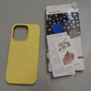 ORNARTO Compatible with iPhone 16 Pro Case 6.3", Slim Liquid Silicone 3 Layers Soft Gel Rubber Shockproof Protective Cover with Anti-Scratch Microfiber Lining-Buttercream Yellow