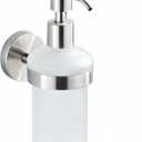 Hand Soap Dispenser Wall Mount, Glass Pump Bottle for Kitchen & Bathroom, Dish Soap Dispenser with Stainless Steel Pump, Dispenser Pump Bottle for Lotions, Liquid Soaps