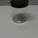 Plastic Jars with Lids, 16 oz Plastic Containers with Lids Clear Airtight Container Storage Jar Mason Jars for Dry Food Peanut Butter Honey Jam Cosmetics, Pack of 16 (16 PCS Black Lids)