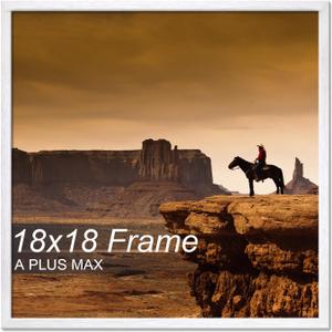 A PLUS MAX 18x18 Picture Frame White Light Weight Wall Mount