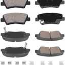 Brake Pads for Hyundai Elantra Coupe GT Veloster Kia Forte Koup Forte5, Front & Rear Ceramic Brake Pads w/Hardware Replacement (HZ1543+HZ1544)
