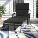 3" Solid Outdoor Lounge Chair Cushion, 74 x 22.5 inch Weather Resistant Chaise Lounge Cushion with 6 Ties for Patio Pool Furniture