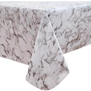 Walrus Heavy Duty Vinyl Tablecloth with Flannel Backing Waterproof Oil-Proof Plastic Table Cloth Stain-Resistant Wipeable Rectangle or Square Table Cover for Indoor and Outdoor (Marble, 52X70 Inch)