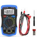 2000pF~200uF Capacitor Tester, 200~2000M0 0hm MeterCapacitance Meter, hFE Test Multimeter, Manual Range, Backlight, Auto Power Off, Testing Meter Tool (GC-4070L-BL)