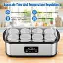 Yogurt Maker with Auto-Shut off and Adjustable Time & Temp Control, Yogurt Maker Machine Make Healthy Yogurt with Full Probiotics for Family, Friends, Perfect Gift, 8x6oz Jars