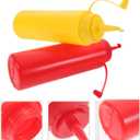 BESPORTBLE 2pcs Ketchup & Mustard Fake Novelty Squirt Bottles, Wear-Resistant Home Supply for Parties Interactive Realistic Spilled Condiment Props for Halloween Christmas and April Fool's Day