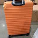 Amazon Basics 30" Hardside Large Checked Luggage, Expandable For Up to 15% More Space, Hardshell Suitcase With Wheels, Scratch-Resistant Surface, Four Multi-directional Wheels, Orange