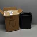 2.6 Gal Black Bathroom Trash Can,Metal Waste Baskets with Removable Inner Bucket,Small Office Garbage Can