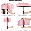 Shinok Travel Umbrella Compact Folding Sun Umbrellas Lighweight Auto Open Close for Women Parasol (Pink)