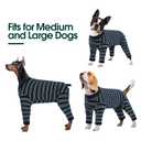 Kuoser Dog Surgery Suit Female Spay, Soft Dog Pajamas, Long Sleeve Puppy Recovery Suit, Pet Clothes Onesie for Surgery, Doggie Neuter Spay Bodysuit Apparel with Zipper, E-Collar & Cone Alternative
