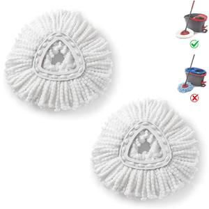 BonusLife 2-Pack Mop Head for O-Ceda EasyWrin Spin Mop Refill 1-Tank System Only Easy Cleaning Microfiber Replacement