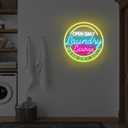 Laundry Lounge Open Neon Sign for Laundromat Storefront Business Decor, 18.9x18.9"