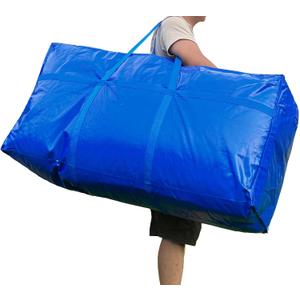 66 Gallon Extra Large Storage Bags, Huge Moving Bags Heavy Duty with Zipper and Stronger Handles, Big Foldable Duffle Bag for Travel - Waterproof Material Protects from Dust and Moisture - Storage (250L, 1 Pack, Blue)