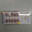 BTArtbox Press On Nails Short - Berry Spark, Lamp-Curable Glitter Almond Press On Nails with Glue and Adhesive Tabs for Women in 16 Sizes - 32 Soft Gel Glue On Nails Kit