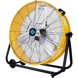 Tornado 24" Metal Drum Fan - High Velocity, 8540 CFM, 3-Speed, Heavy Duty for Industrial & Commercial Use, 1/3 HP Motor, 8 FT Cord, UL/ETL Listed (24 Inch Yellow)