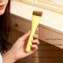 Flat Foundation Brush for Liquid Makeup with Powder Puff and Color Palette, Spatula Brush Facial Makeup, Face Concealer Brushes for Blending Cream