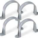 OURU 4pcs 3 Inch PVC Pipe Straps, 2-Hole Plastic Pipe Clamp, Conduit Clamp for Reinforcing Pipes, Conduits and Tubes