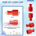100 Pack Luer Stopper Closing Cones Dual Male-female Individually Packaged Sterile Luer Replacement Cap for Male/female Connectors (Red)