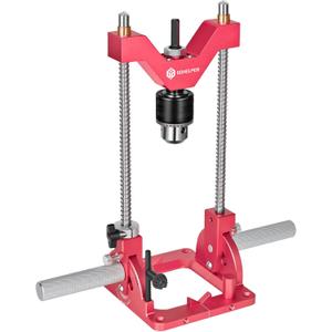 Portable Drill Guide for Straight Holes, Heavy-Duty 0 to 60 Angle Drilling Guide, Drill Press Adapter for Hand Drill, Precision Adjustable Drill Jig Attachment with 1/2" Chuck