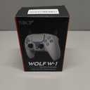 Wireless Controller for PS5, Compatible with PlayStation 5 /PS5 Pro/Slim/PC, with Hall Effect Joysticks, Back Paddles & Macro, Bluetooth 5.0, Turbo, Dual Vibration, 6-Axis Gyro, RGB Ring, 1000mAh, 3.5mm Audio Jack, PS5 Pro Controller Gamepad with Speaker