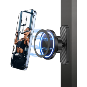 360 Degree Gym Magnetic Phone Holder, Adjustable Portable Gym Magnetic Phone Holder with Dual-Sided N52 Super Magnets, Compatible with 4-6" Smartphones, Secure Grip Scratch-Proof Alloy Base(Black) 360 Degree Gym Magnetic Phone Holder, Adjustable Portable Gym Magnetic Phone Holder with Dual-Sided N52 Super Magnets, Compatible with 4-6" Smartphones, Secure Grip Scratch-Proof Alloy Base(Black)