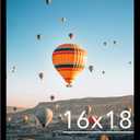 JCJMY 16x18 Picture Frame Black for Poster Photo Picture, Horizontal and Vertical Formats for Wall Hanging, 16 x 18 Wall Gallery Poster Photo Frame for 16 by 18 Photos Posters, Black