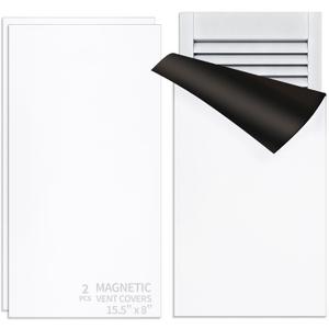 2 PCS Magnetic Vent Covers 8"X15.5" - Strong Magnetic Air Vent Covers for Ceiling/Wall/HVAC, White Vent Covers for Home & Rv (Fits Steel Vents)