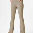 2 x AFITNE Women's Flare Leggings High Waist Yoga Pants with Pockets Tummy Control Workout Casual Bootcut Pants (XS)