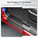 8Pcs Door Sill Protector Compatible with 2019-2026 Chevy Silverado GMC Sierra 1500 Crew Cab Car Threshold Protector Car Door Entry Guard Replacement for 2019-2026 Chevy Silverado Accessories
