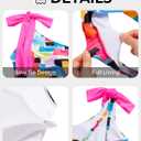 One Shoulder One Piece Swimsuits - Women Tummy Control Bathing Suit with Tie Knot Swimwear Full Coverage (Small, Color Block)